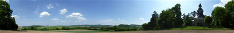 Panoramablick auf Naumburg vom Weingarten aus